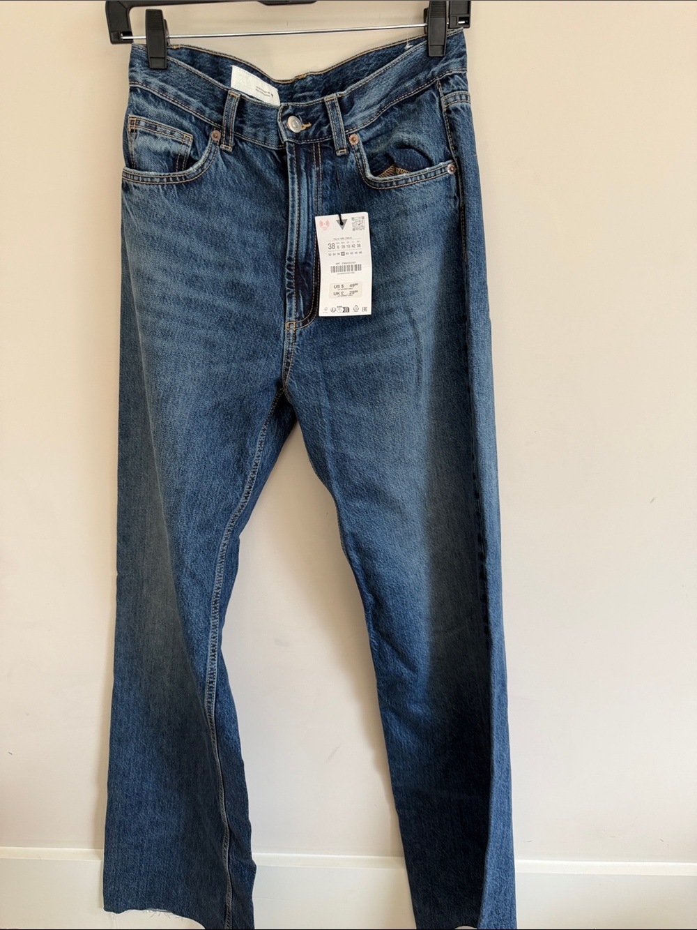Zara Women's High Rise Blue Denim Jeans 28
